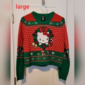 Hello Kitty Christmas Sweater - Red and Green